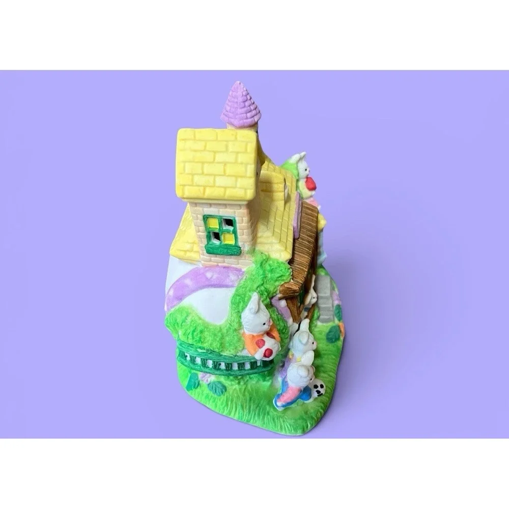 Cottontale Cottages Toy Shop Bunny Rabbits Porcelain Multicolor Hand Painted VTG